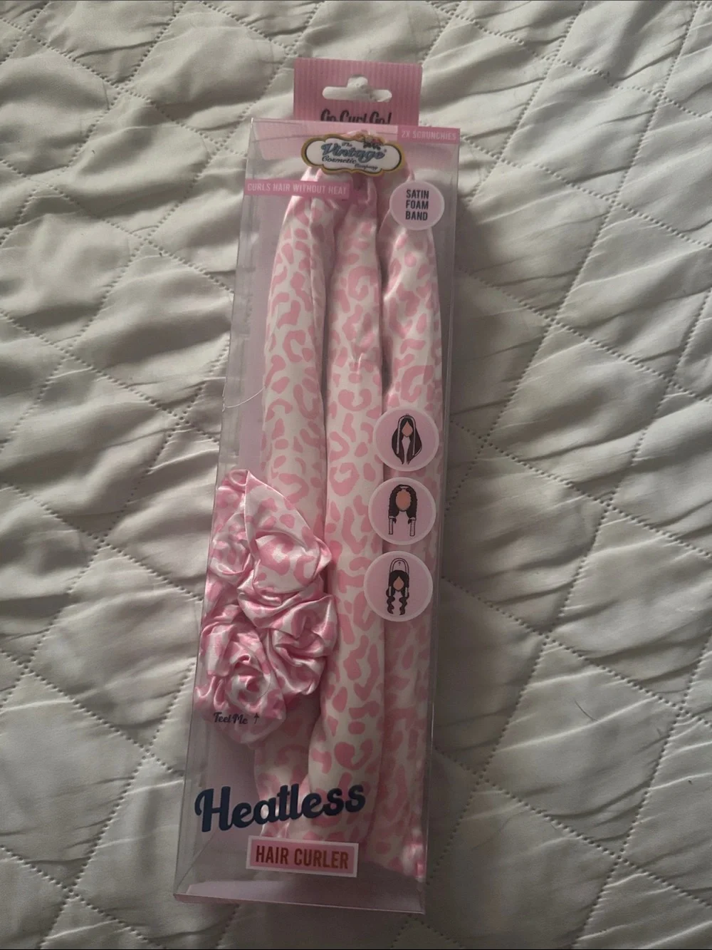 Heatless Pink Satin Foam Hair Curler